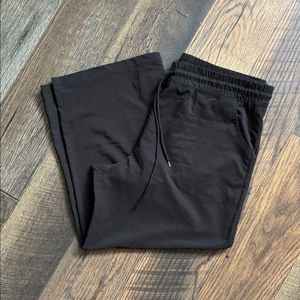 Embracelife Athleisure Black Wide Leg Cropped Pants Women’s Size XL - Picture 4 of 4